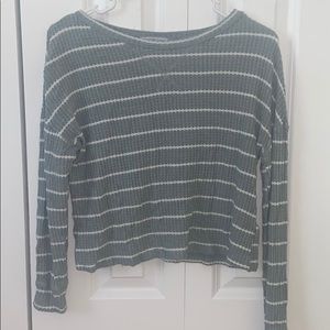 Light Blue Waffle Knit Tee